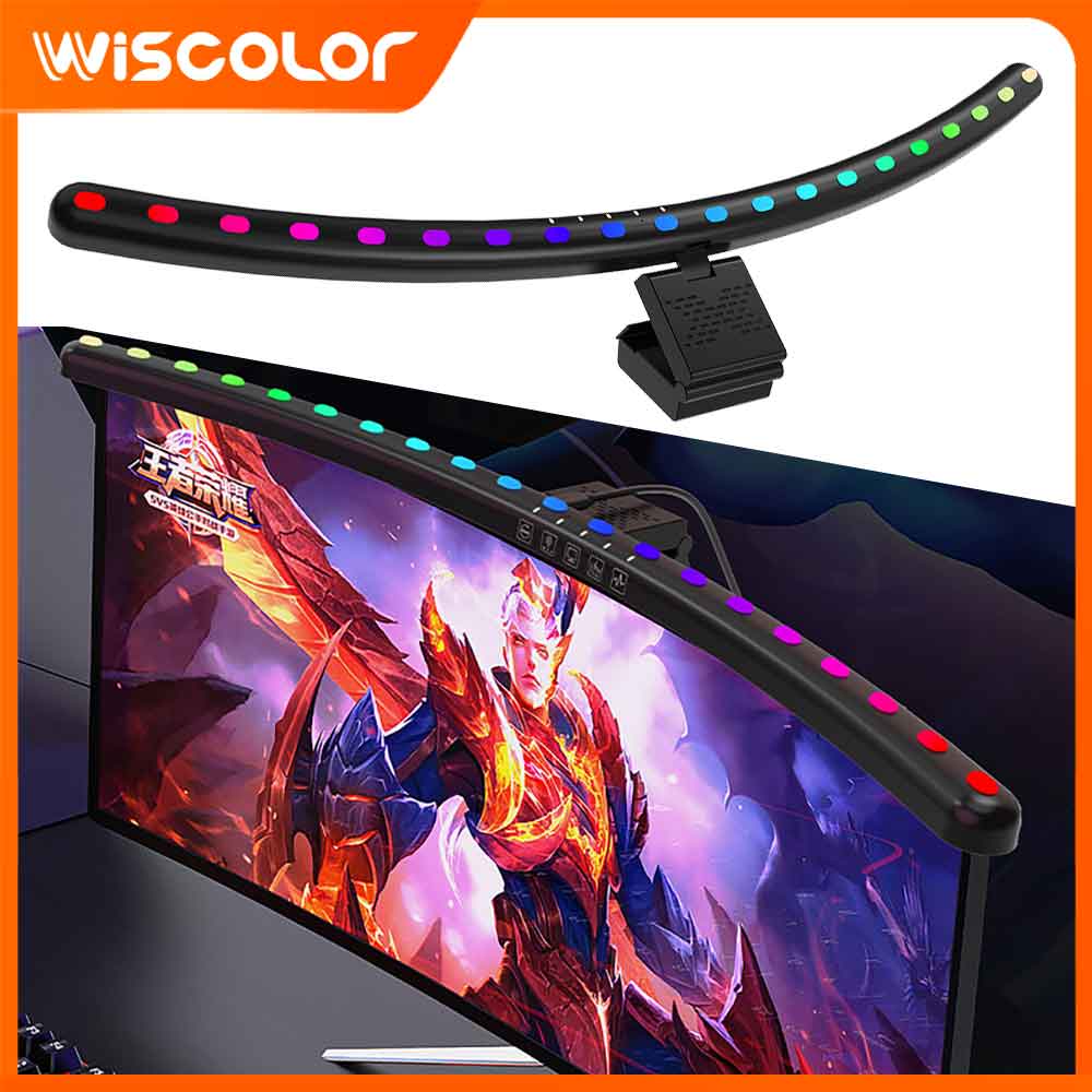 Desk Setup Office - RGB Light Bar Monitor Smart Wifi
