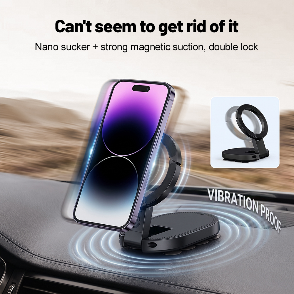 Vertical Laptop Stand - 360° Rotation 3‑In‑1 Suction Cup Magnetic