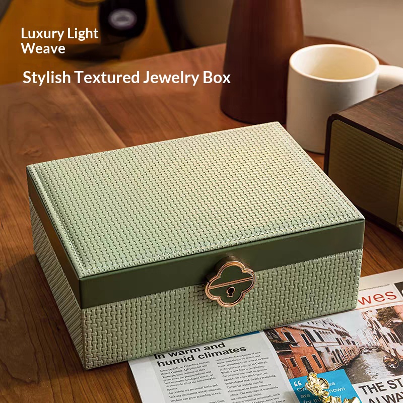 Ring Binder Box - High-capacity, elegantly designed double-layered lockable jewelry