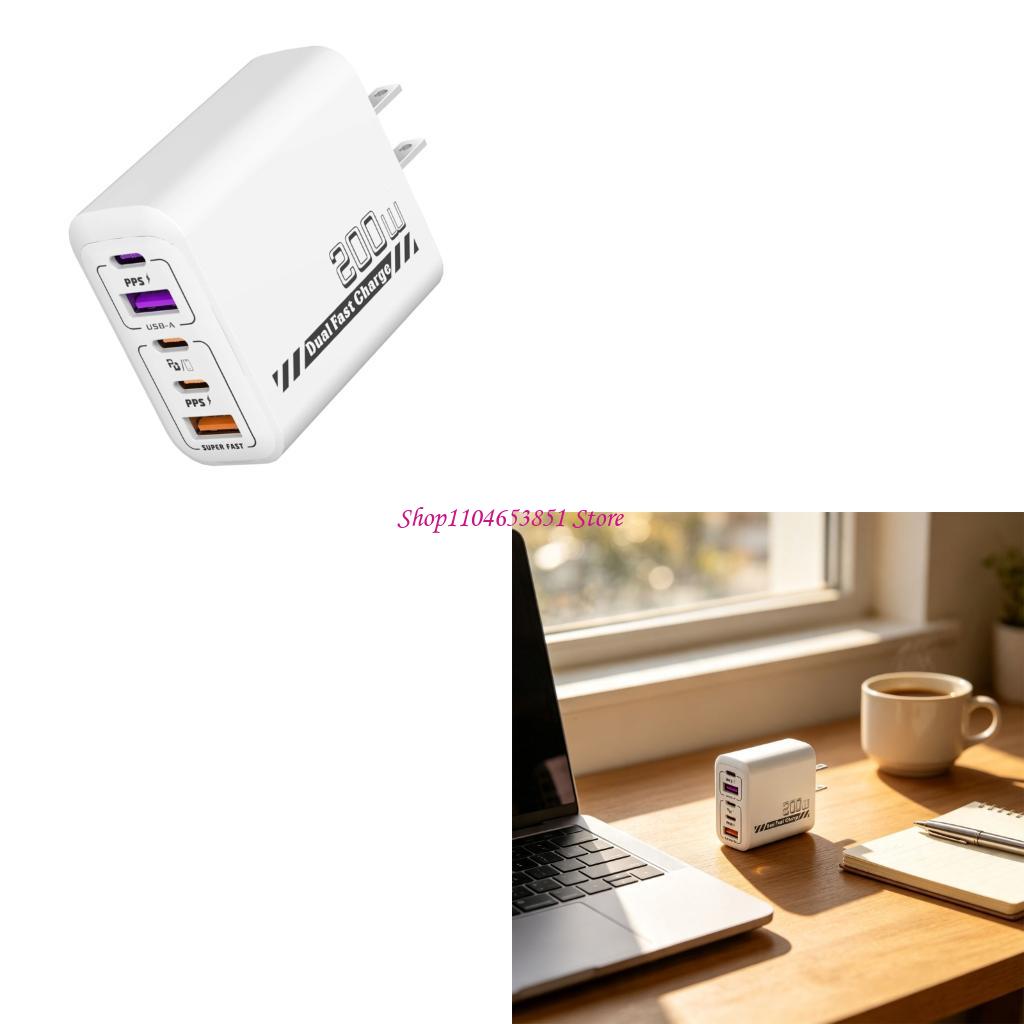 Desk Setup Tablet - Củ Sạc Nhanh 5 Cổng 200W
