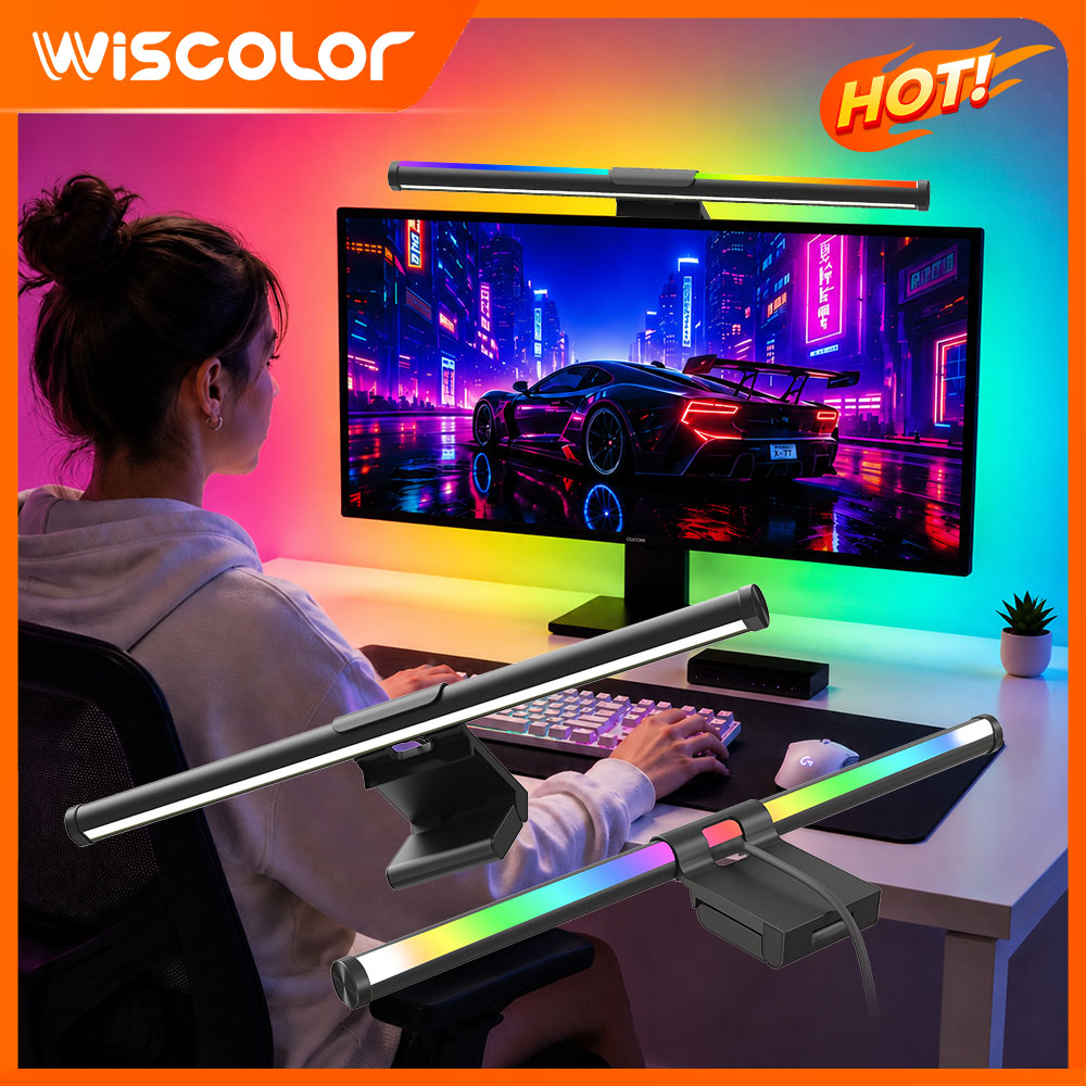 Desk Setup Office - Wifi Lightbar Monitor Light Bar Lamp