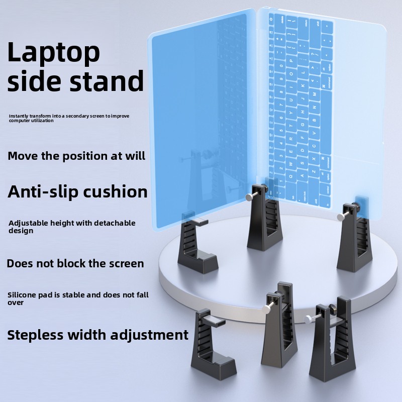 Vertical Laptop Stand - Laptop Side Standing Computer Bracket, Secondary