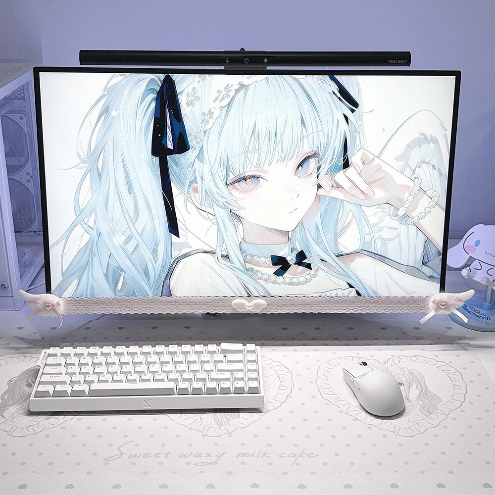 New Screen Decor White Lace Mo - đánh giá và giá Desk Setup Home Office