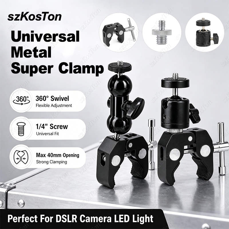 Camera Metal Super Clamp 360°  - đánh giá và giá Monitor Arm Clamp