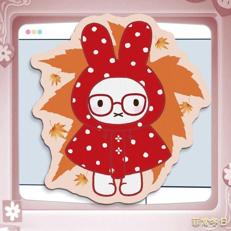Anime Miffy Leather Mouse Pad  - đánh giá và giá Desk Setup Office