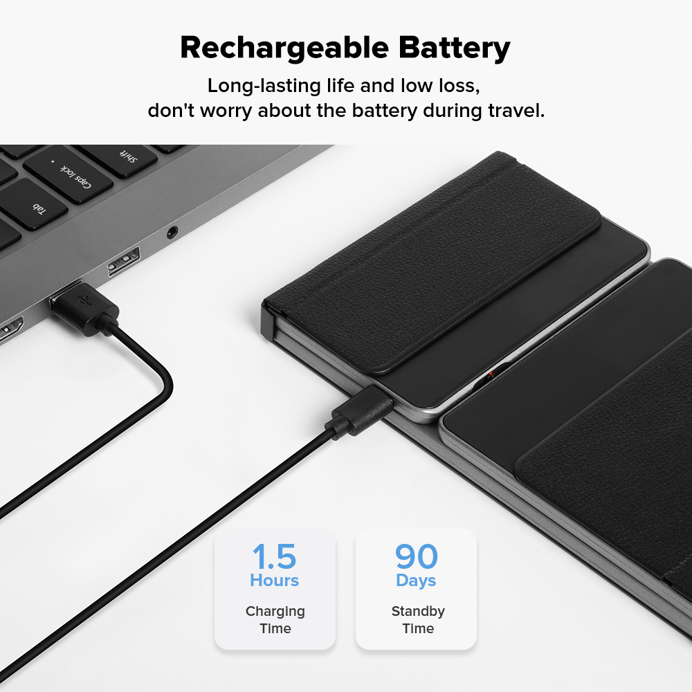 Delux KF18 Foldable Keyboard M - đánh giá và giá Desk Setup Ipad
