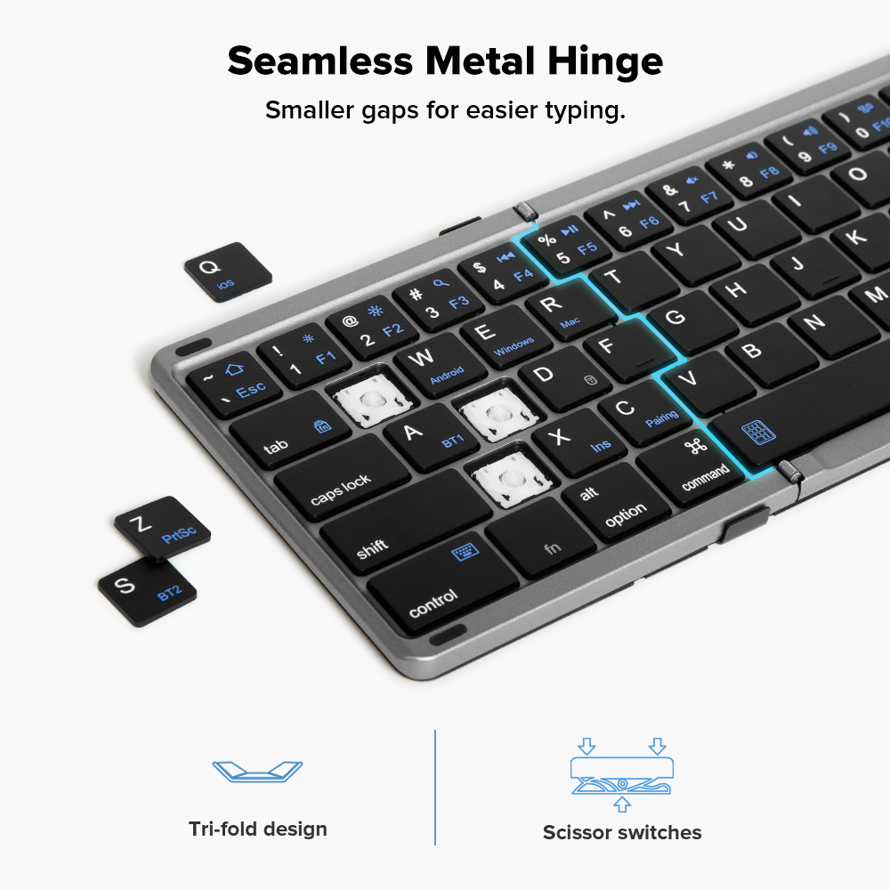 Delux KF18 Foldable Keyboard M - đánh giá và giá Desk Setup Ipad