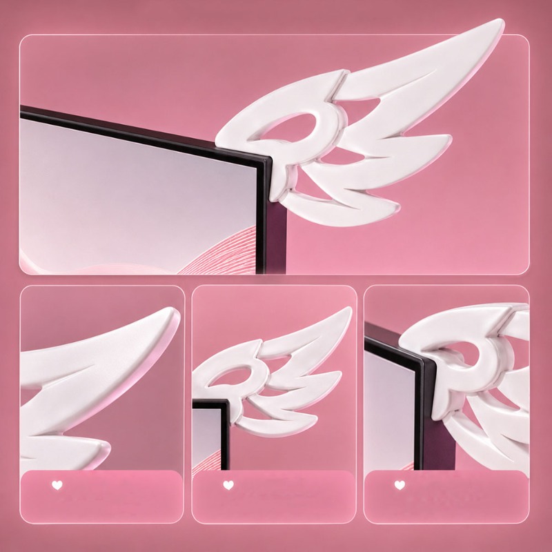 Kawaii 3D Wing Decor for Compu - đánh giá và giá Desk Setup Tech
