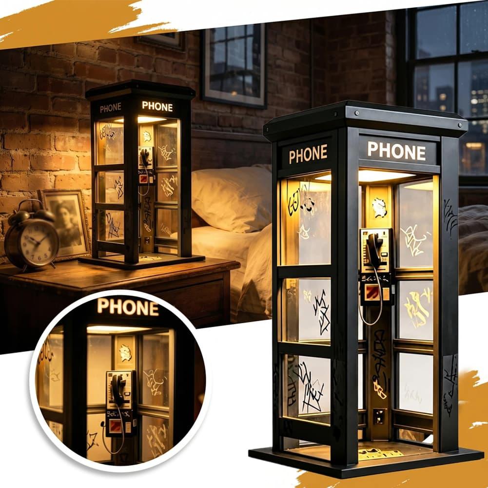 Retro Graffiti Phone Booth Tab - đánh giá và giá Desk Setup Light