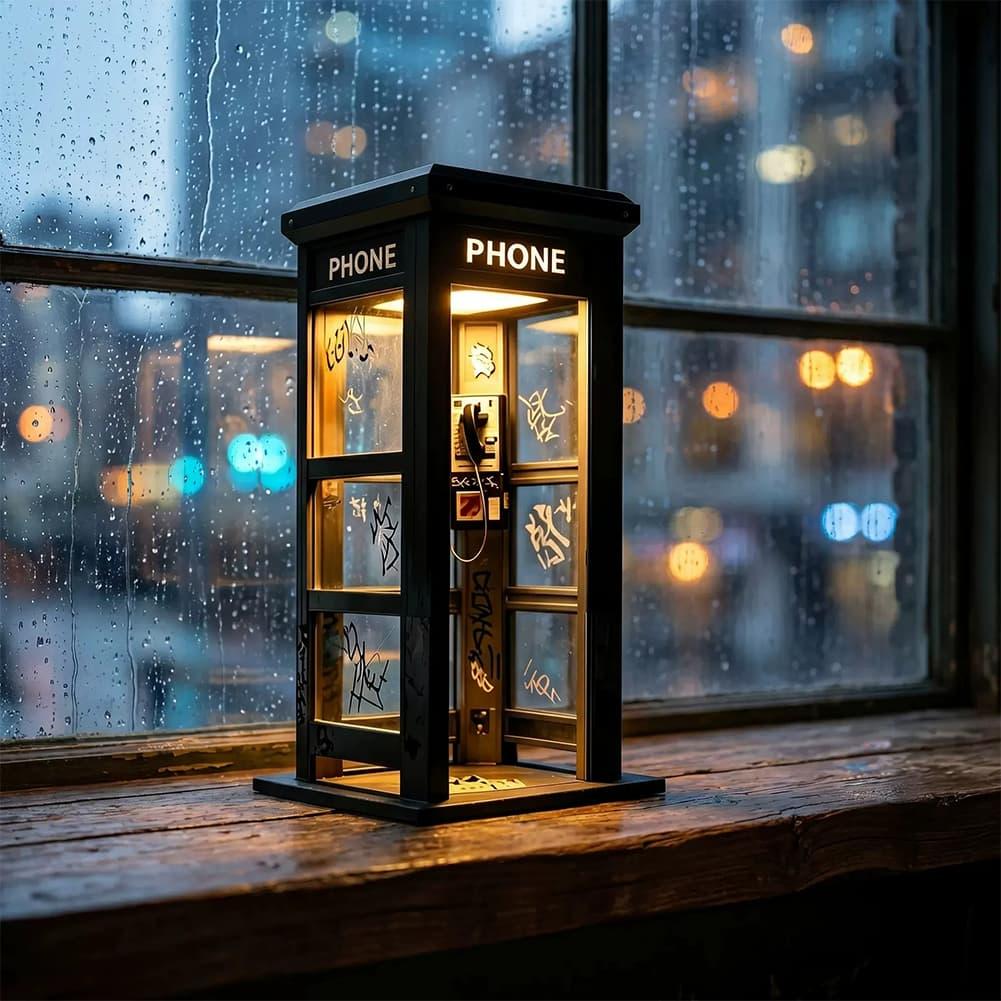 Retro Graffiti Phone Booth Tab - đánh giá và giá Desk Setup Light