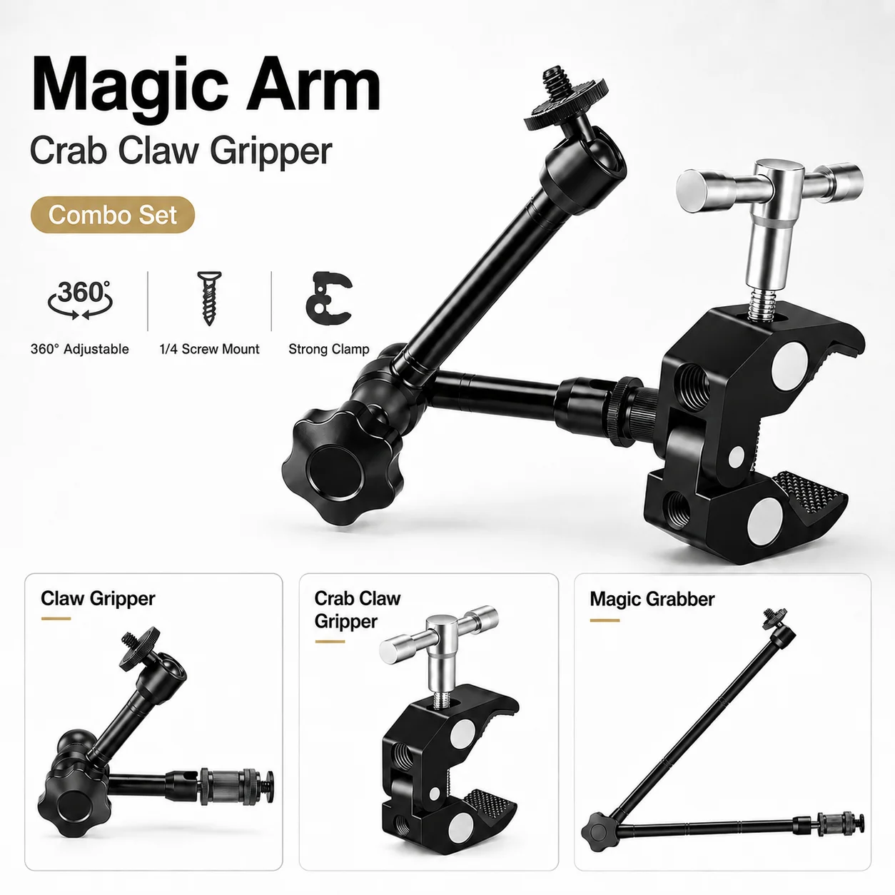 Magic Arm 7/11/20 Inch 360° Ro - đánh giá và giá Monitor Arm Clamp