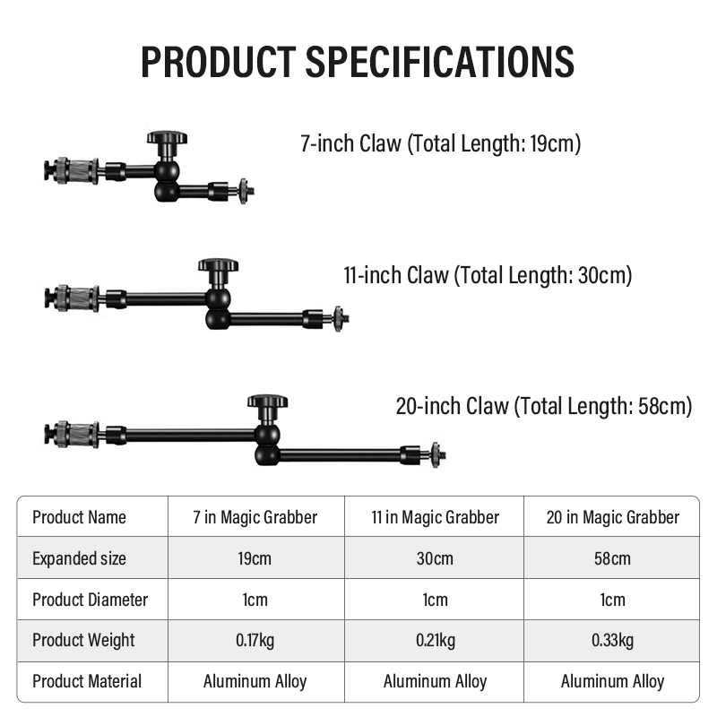 Magic Arm 7/11/20 Inch 360° Ro - đánh giá và giá Monitor Arm Clamp