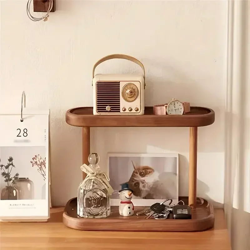 Hot Wooden Storage Shelf 2-Tie - đánh giá và giá Desk Setup Productivity