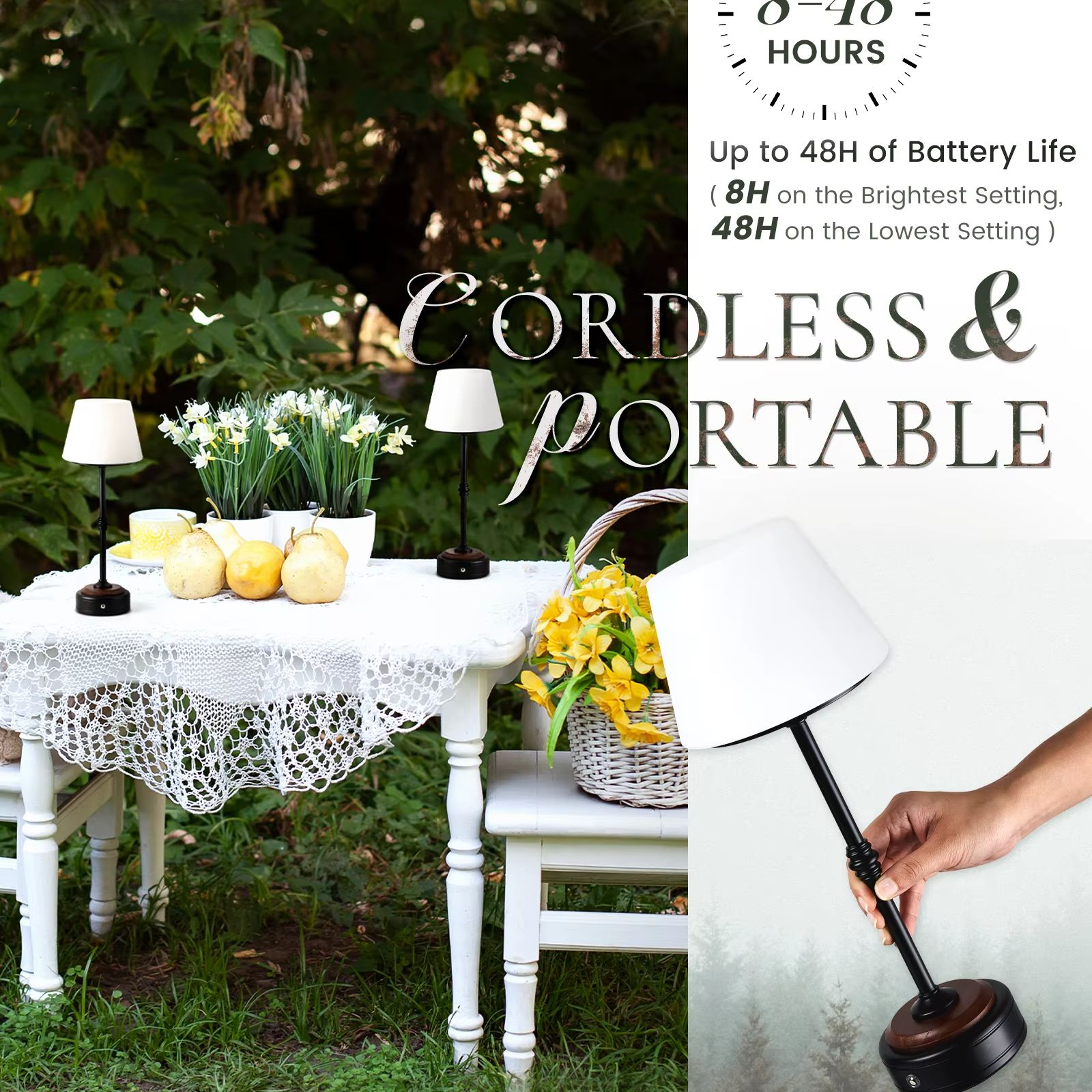 Cordless Table Lamps Set of  5 - đánh giá và giá Desk Setup Light