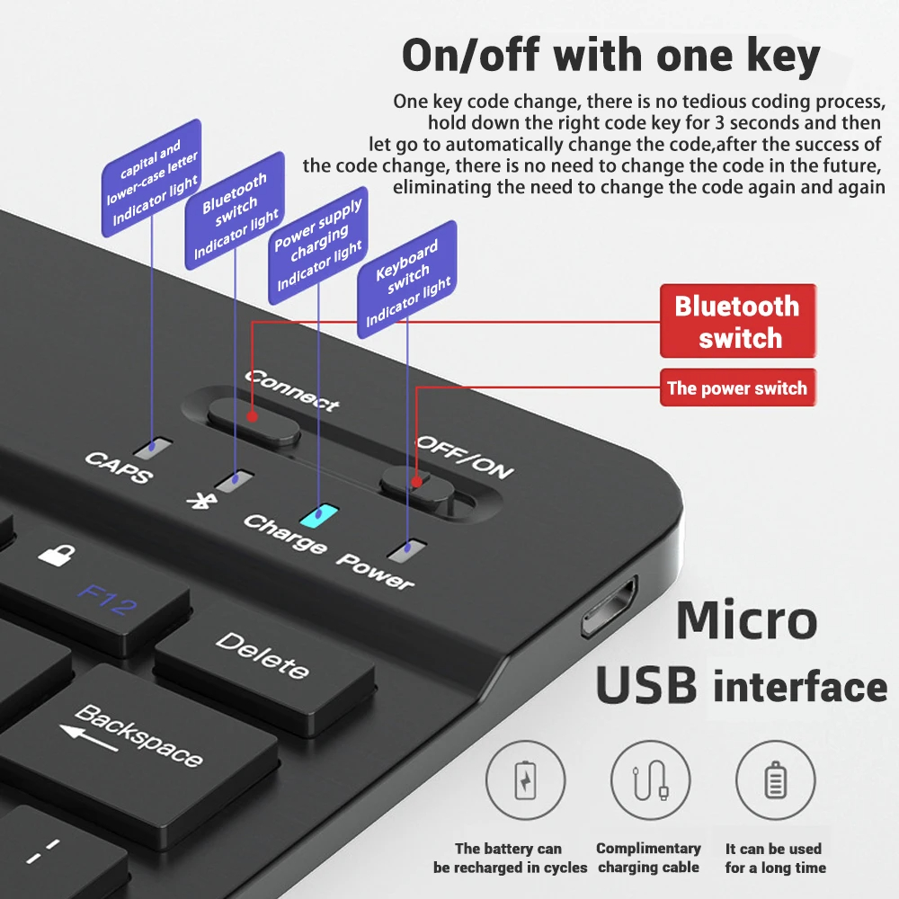 Mini Keyboard Wireless Bluetoo - đánh giá và giá Desk Setup Ipad