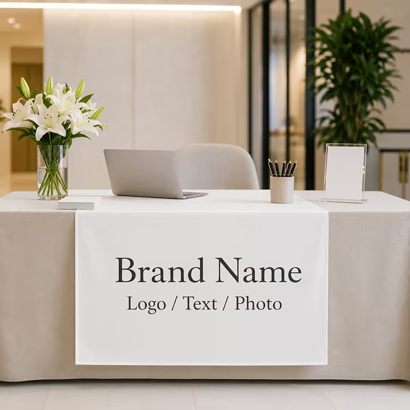Custom Table Banner Wedding Bi - đánh giá và giá Desk Setup Background