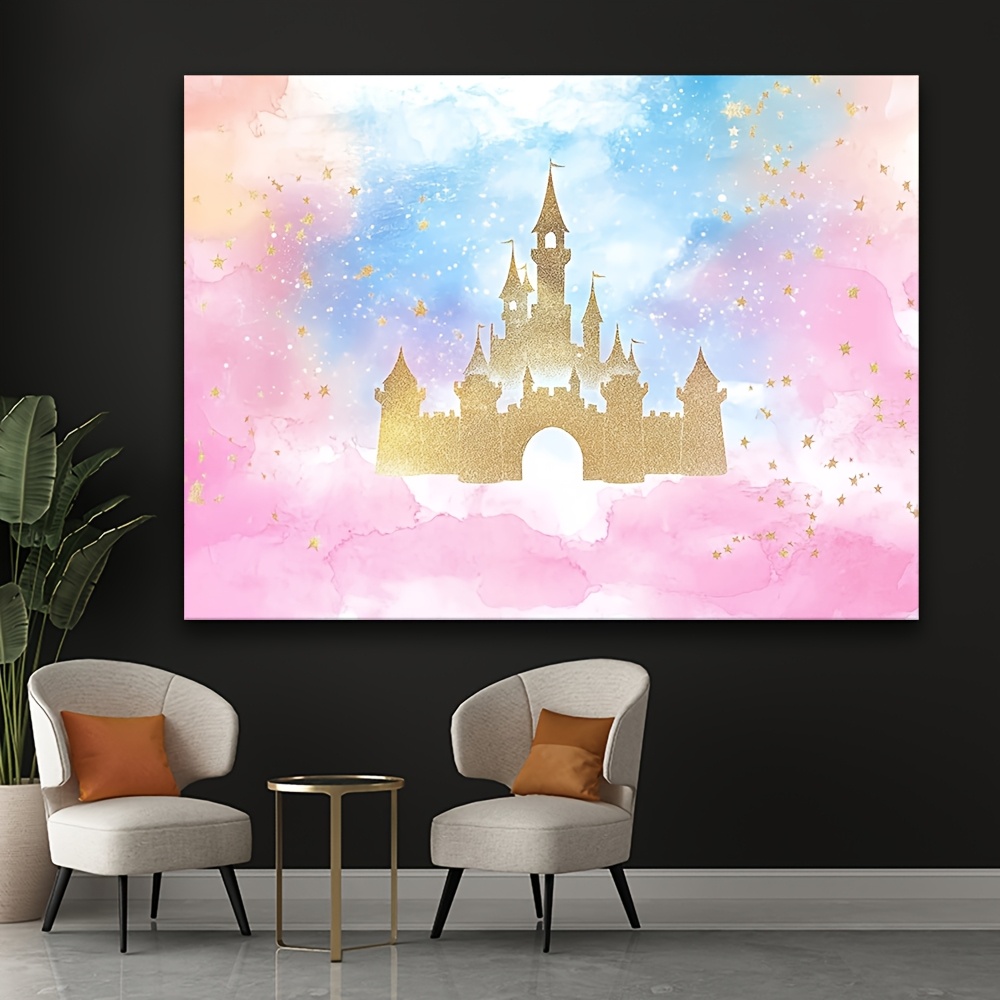 1 Princess Castle Watercolor p - đánh giá và giá Desk Setup Background