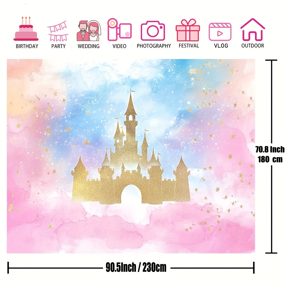1 Princess Castle Watercolor p - đánh giá và giá Desk Setup Background