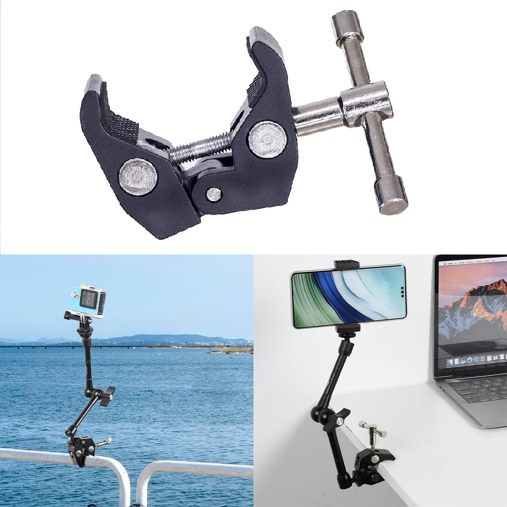 Large Arm Clip Ballhead Clamp  - đánh giá và giá Monitor Arm Clamp