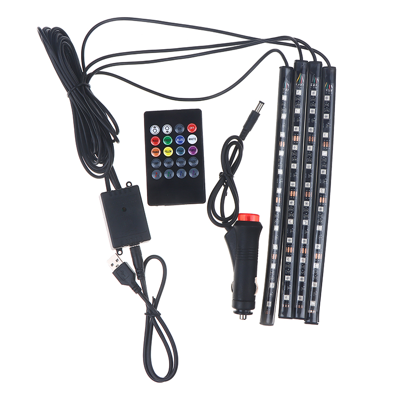 48 LED RGB Car Foot Ambient Li - đánh giá và giá Ambient Light Bar Usb