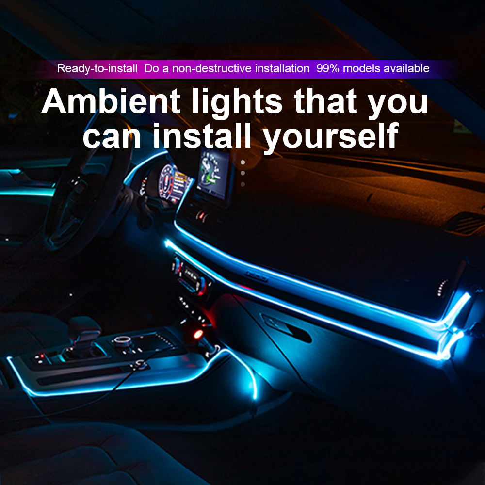 1/2/3/4/5M Rgb Neon Car Interi - đánh giá và giá Ambient Light Bar Usb