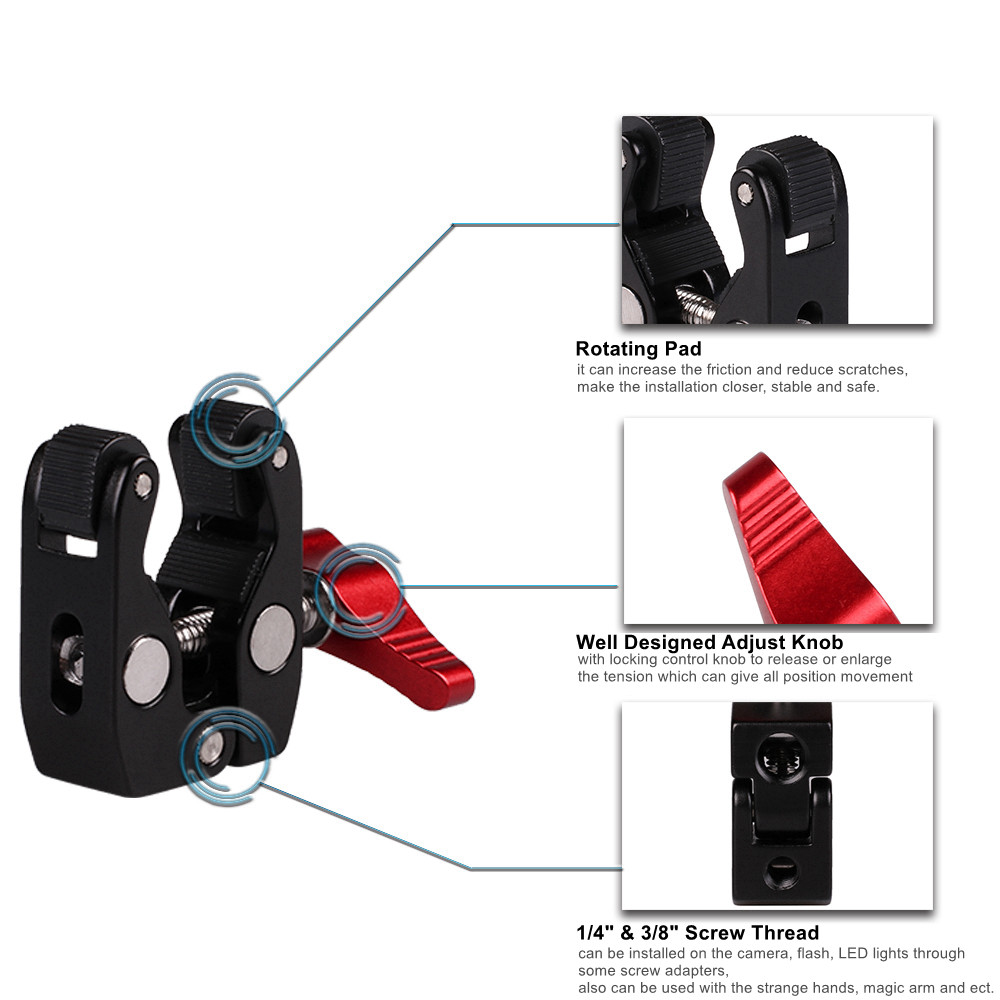 Metal Multi-function Ball Head - đánh giá và giá Monitor Arm Clamp