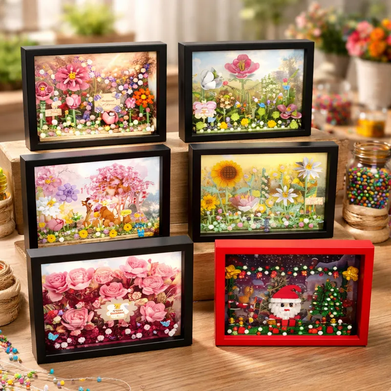 MOC Creative Flower 3D Frame B - đánh giá và giá Desk Setup Background