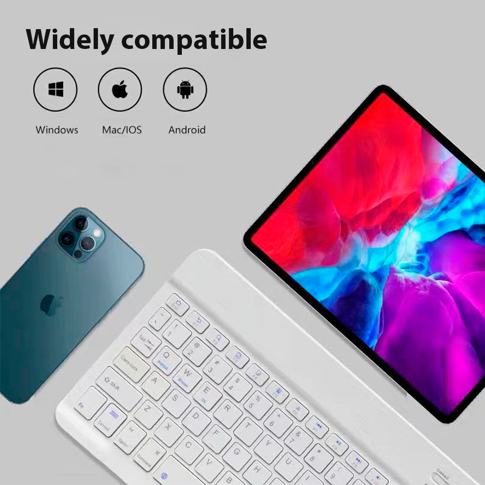 Bluetooth Wireless Keyboard Un - đánh giá và giá Desk Setup Ipad
