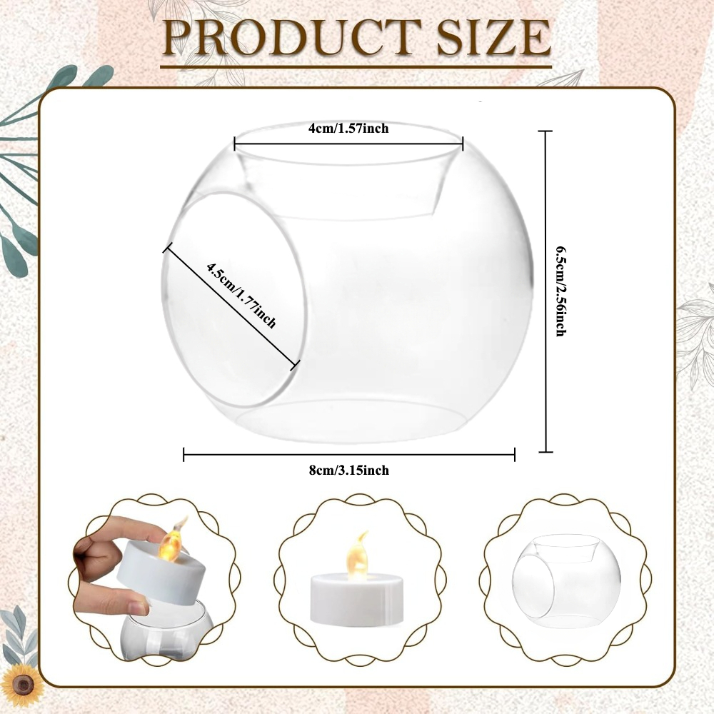 6/12pcs Glass Round Hollow Can - đánh giá và giá Desk Setup Light