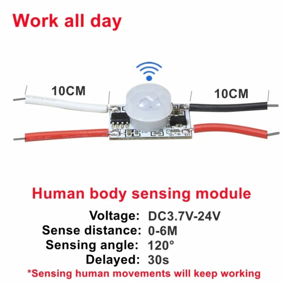 5V/12V/24V PIR Motion Sensor L - đánh giá và giá Desk Setup Led Strip