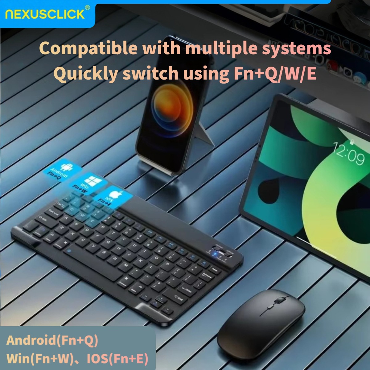 NexusClick Wireless Bluetooth  - đánh giá và giá Desk Setup Ipad
