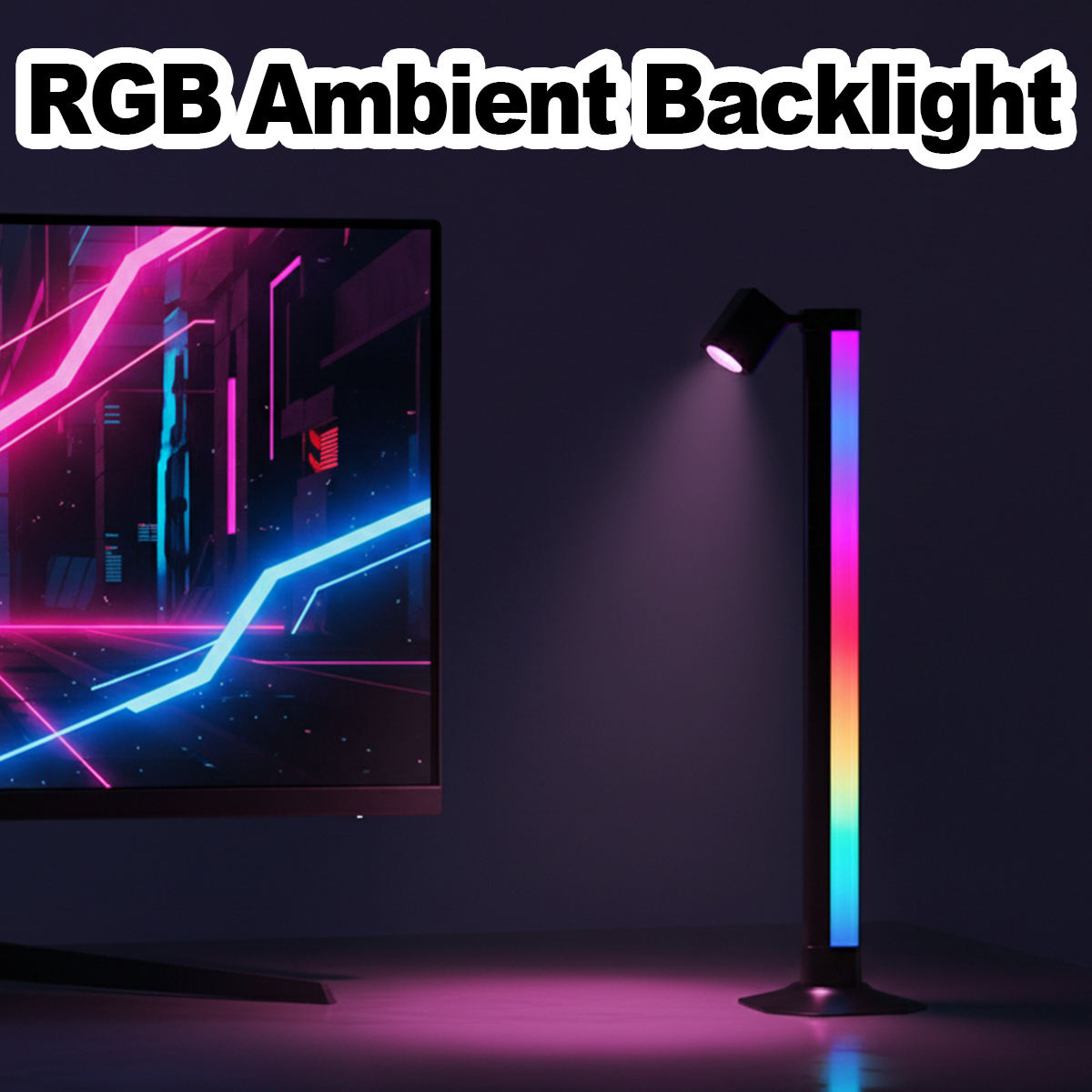 Smart Light Bar LED RGB Music  - đánh giá và giá Desk Setup Bedroom