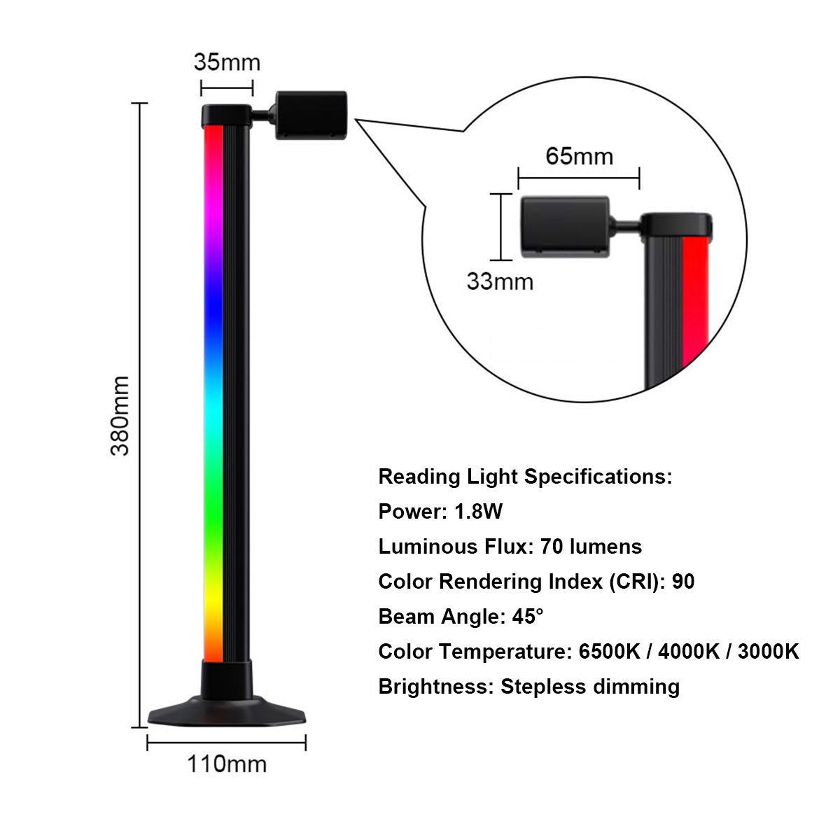 Smart Light Bar LED RGB Music  - đánh giá và giá Desk Setup Bedroom