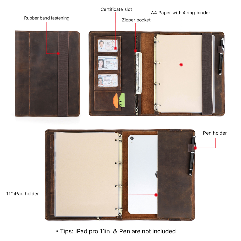 Luxury Retro Business A4 Noteb - đánh giá và giá Ring Binder Box